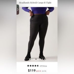 Athleta Headlands Hybrid Cargo Pants Tight Size 2